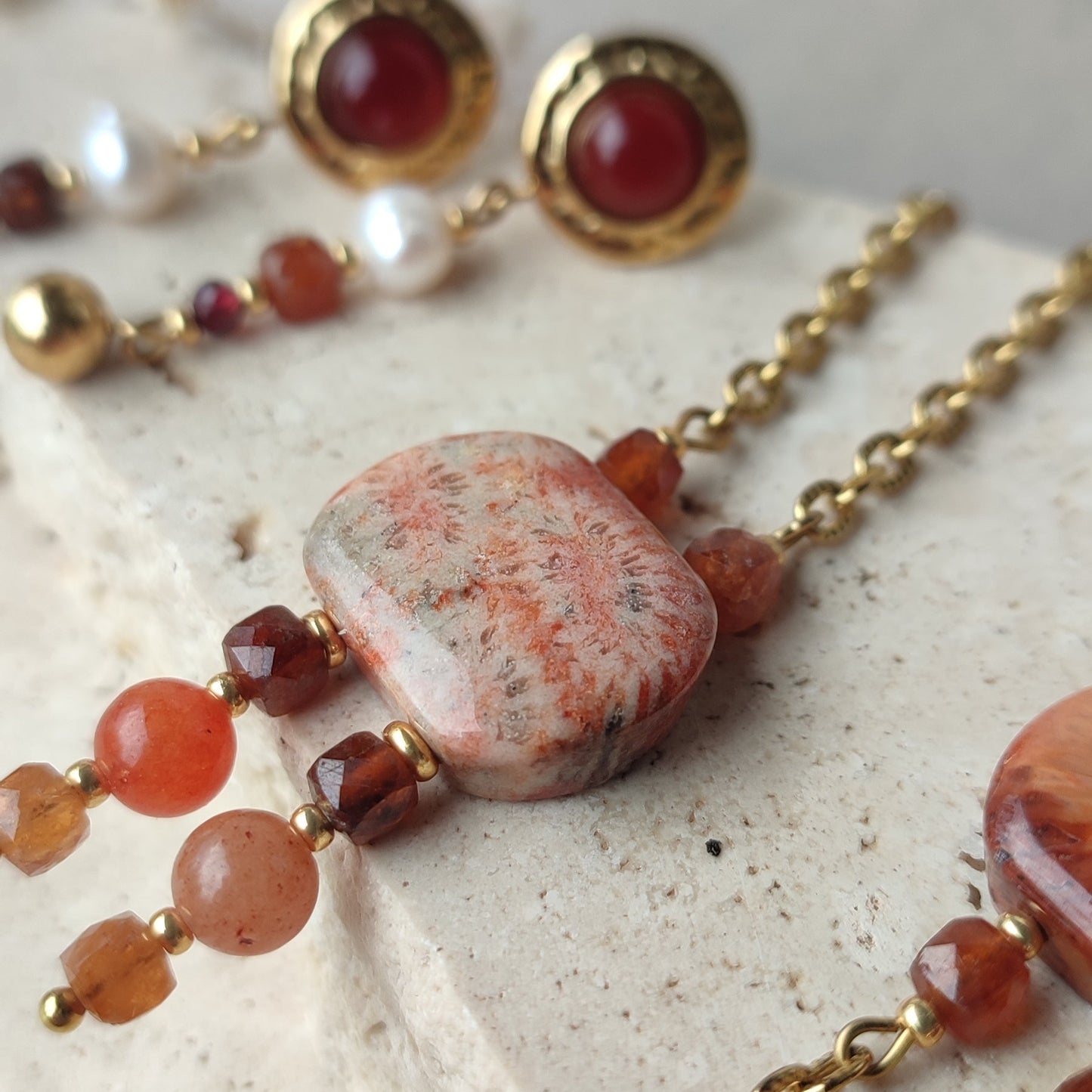 Collier Coralia ; création