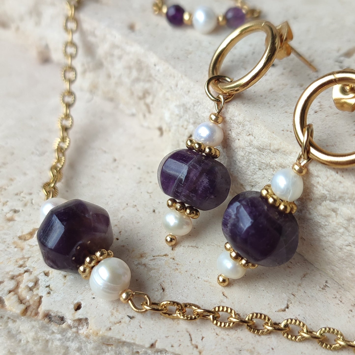 Boucles d'oreilles Violina ; création