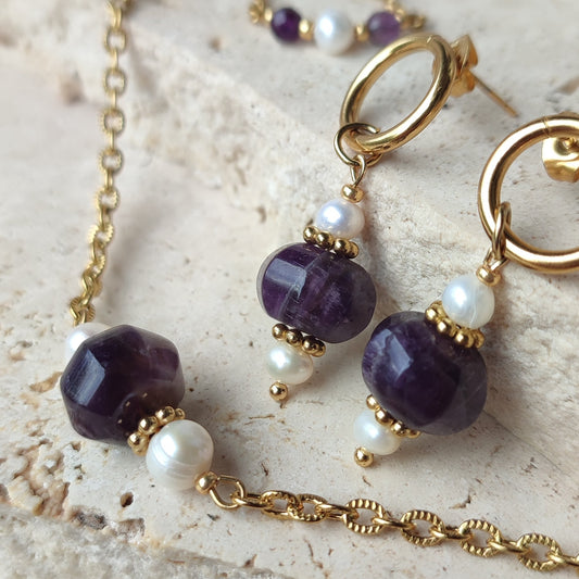 Boucles d'oreilles Violina ; création