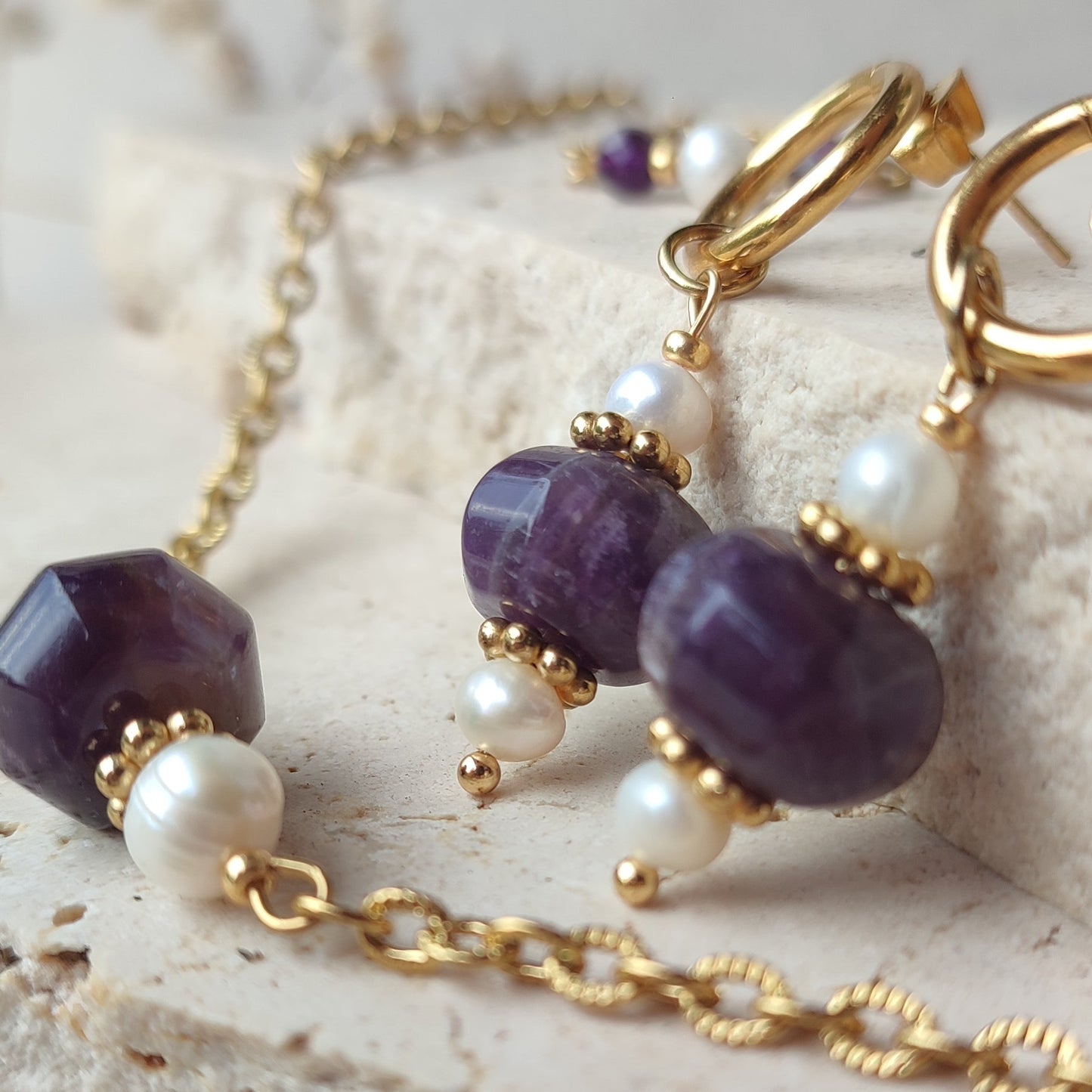 Boucles d'oreilles Violina ; création