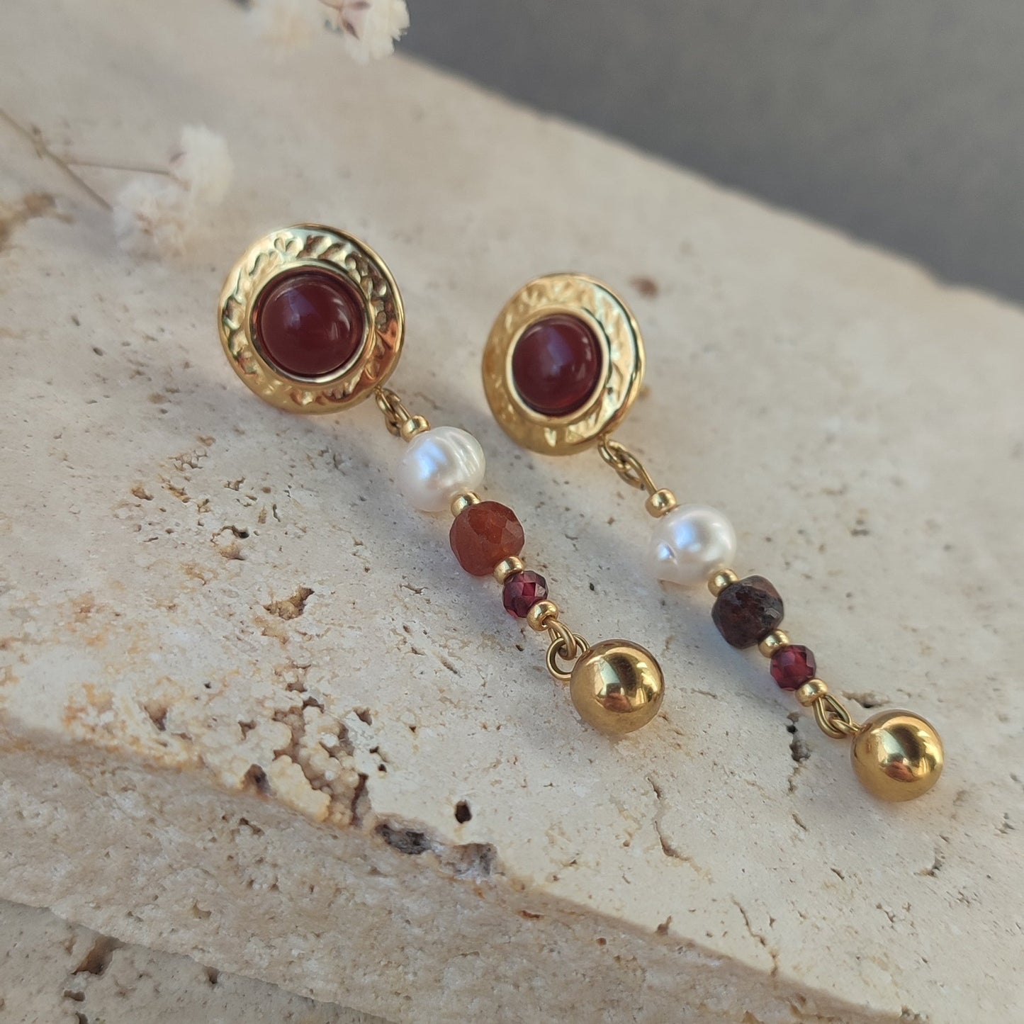 Boucles d'oreilles Coraline ; création