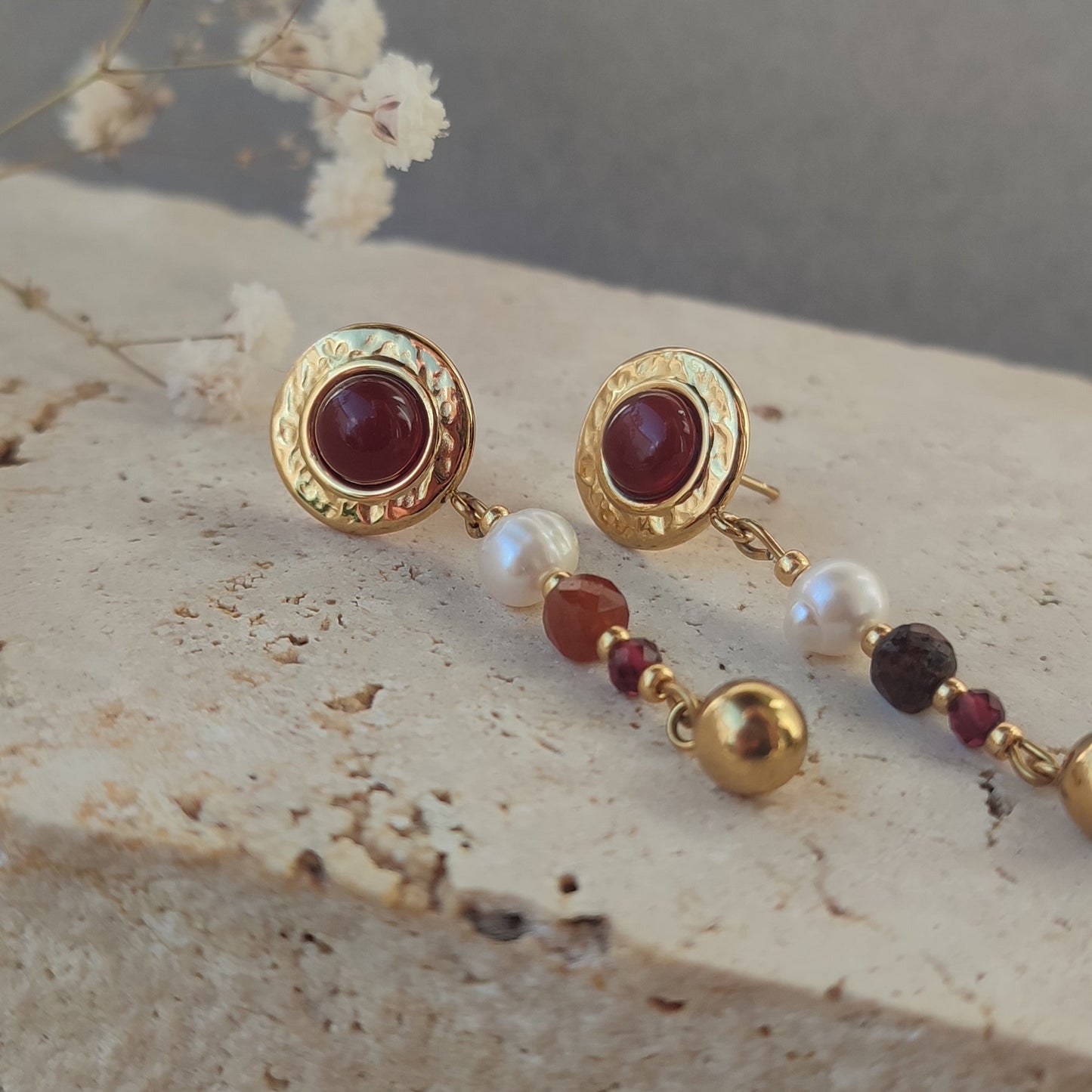 Boucles d'oreilles Coraline ; création