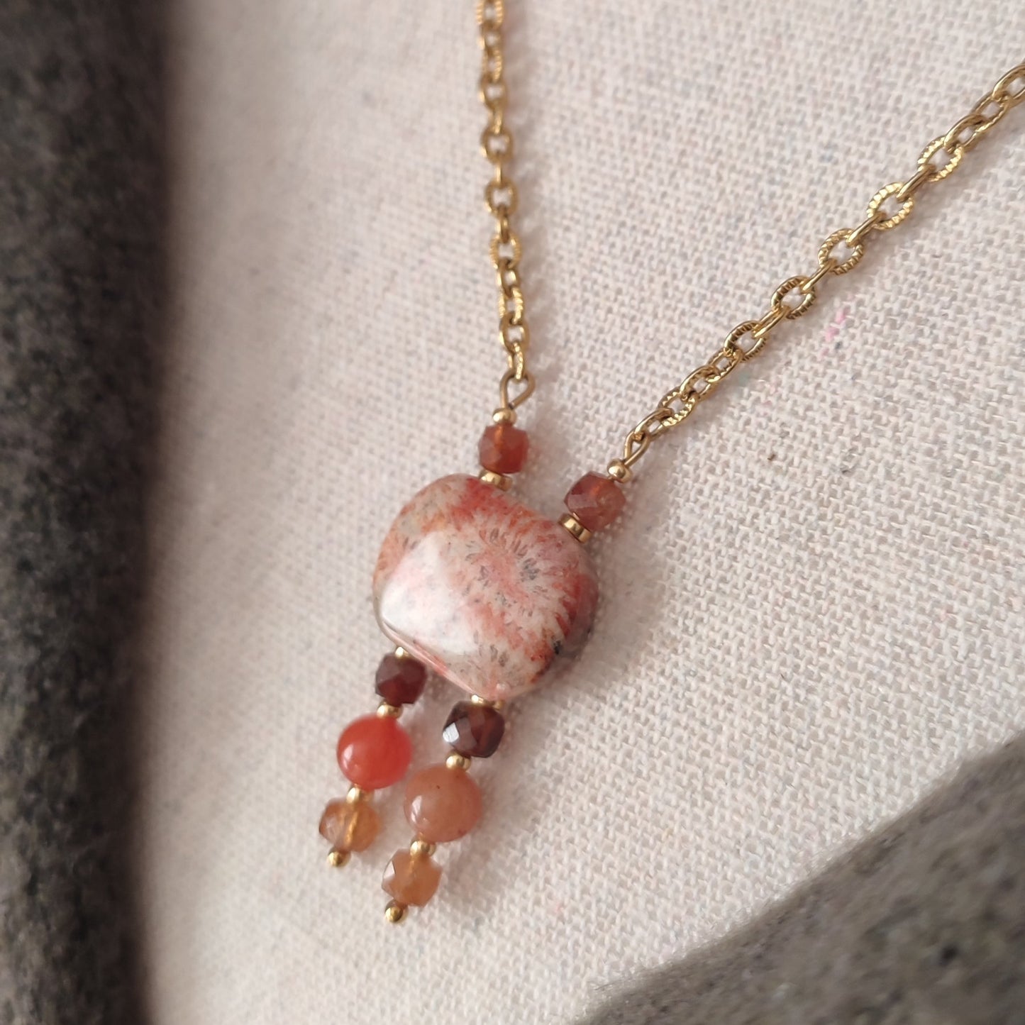 Collier Coralia ; création