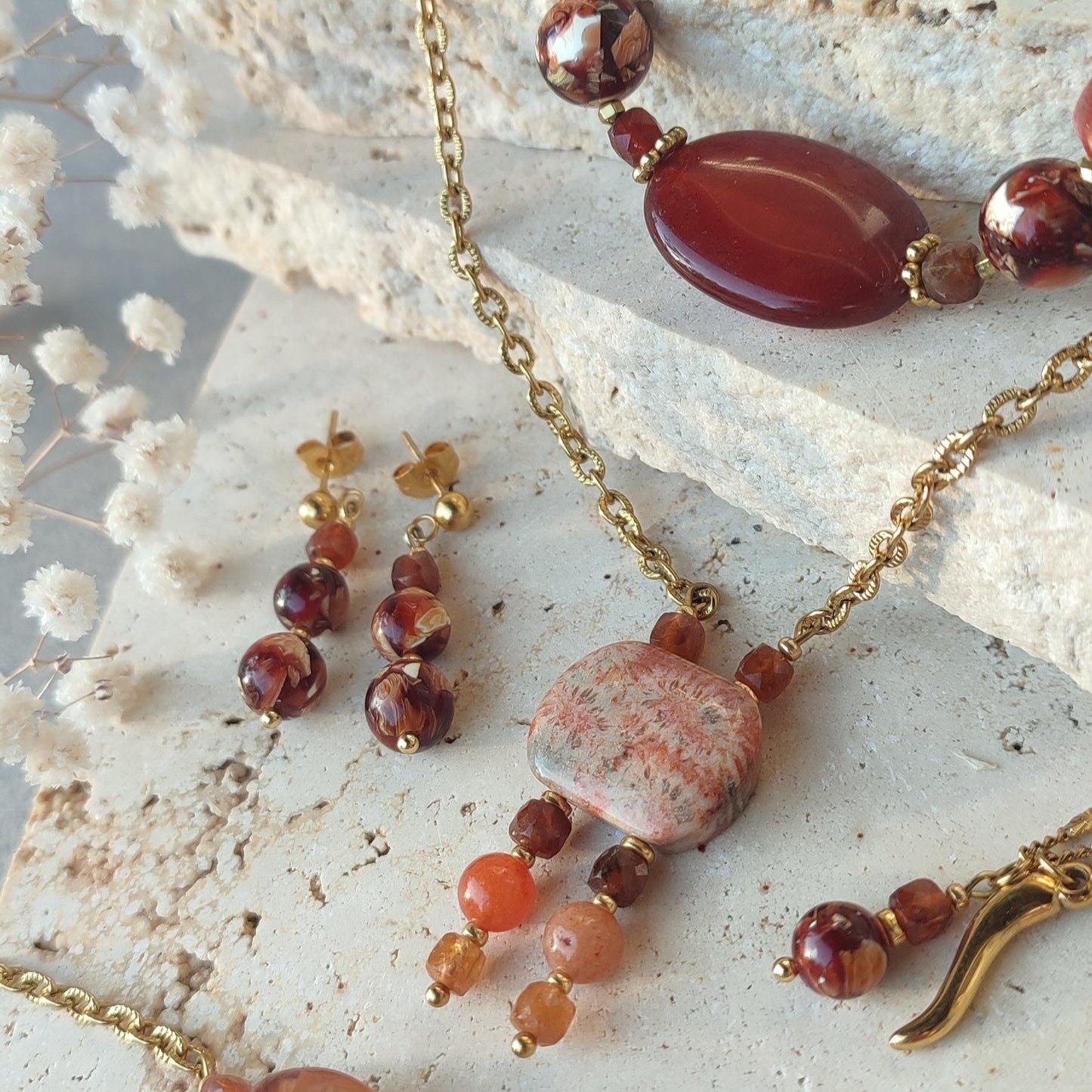 Collier Coralia ; création