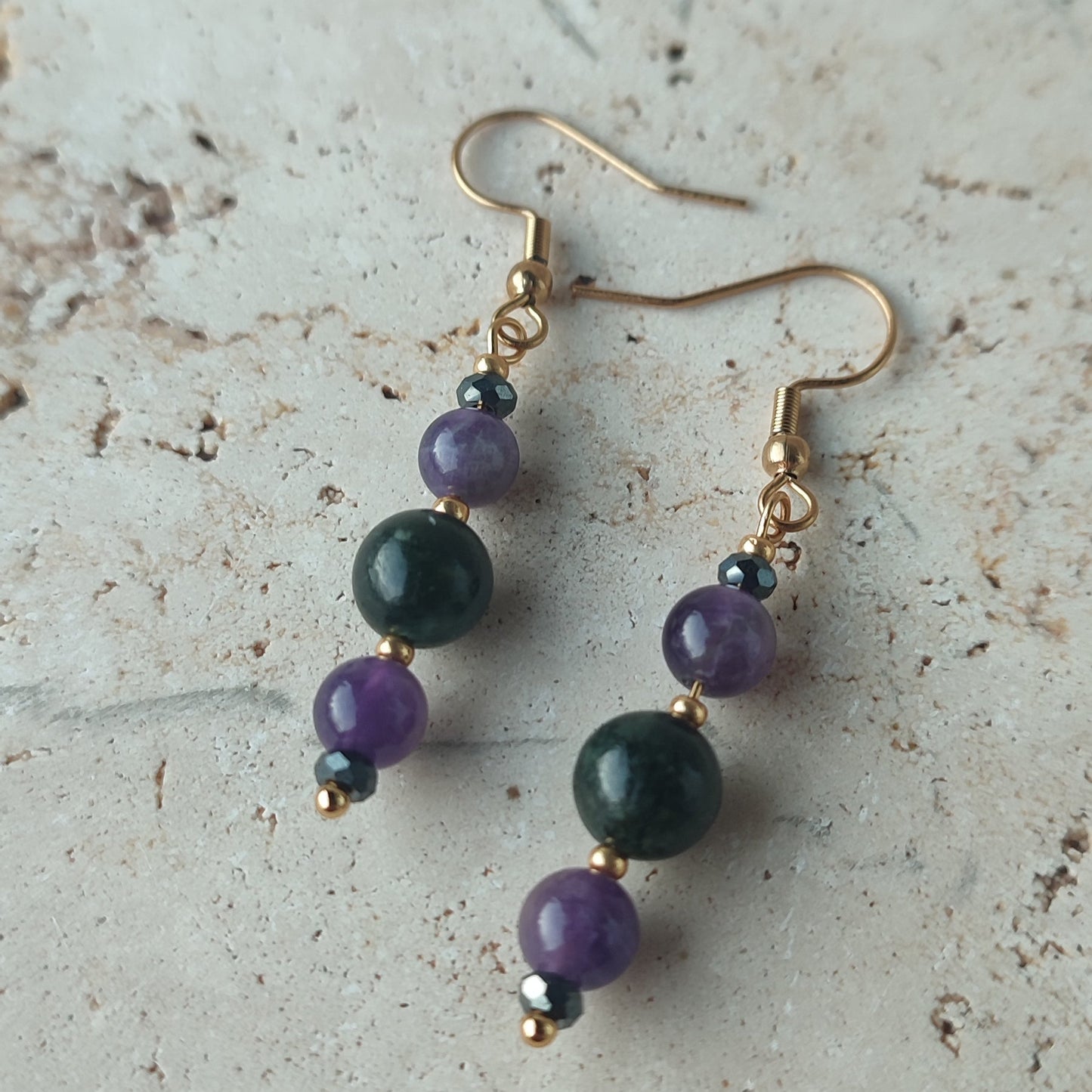 Boucles d'oreilles Delya ; création