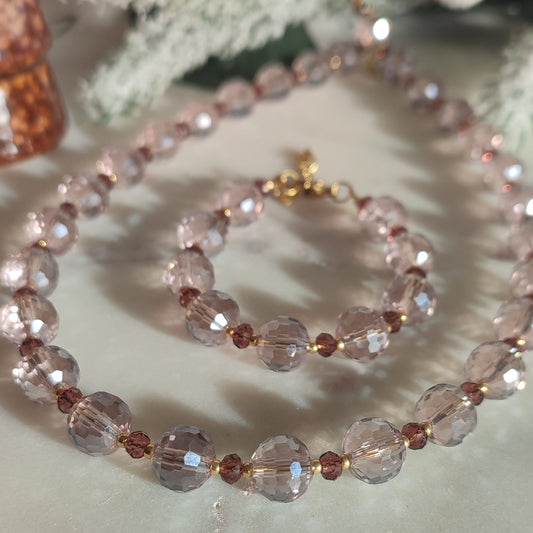 Bracelet Etincelle mauve ; création