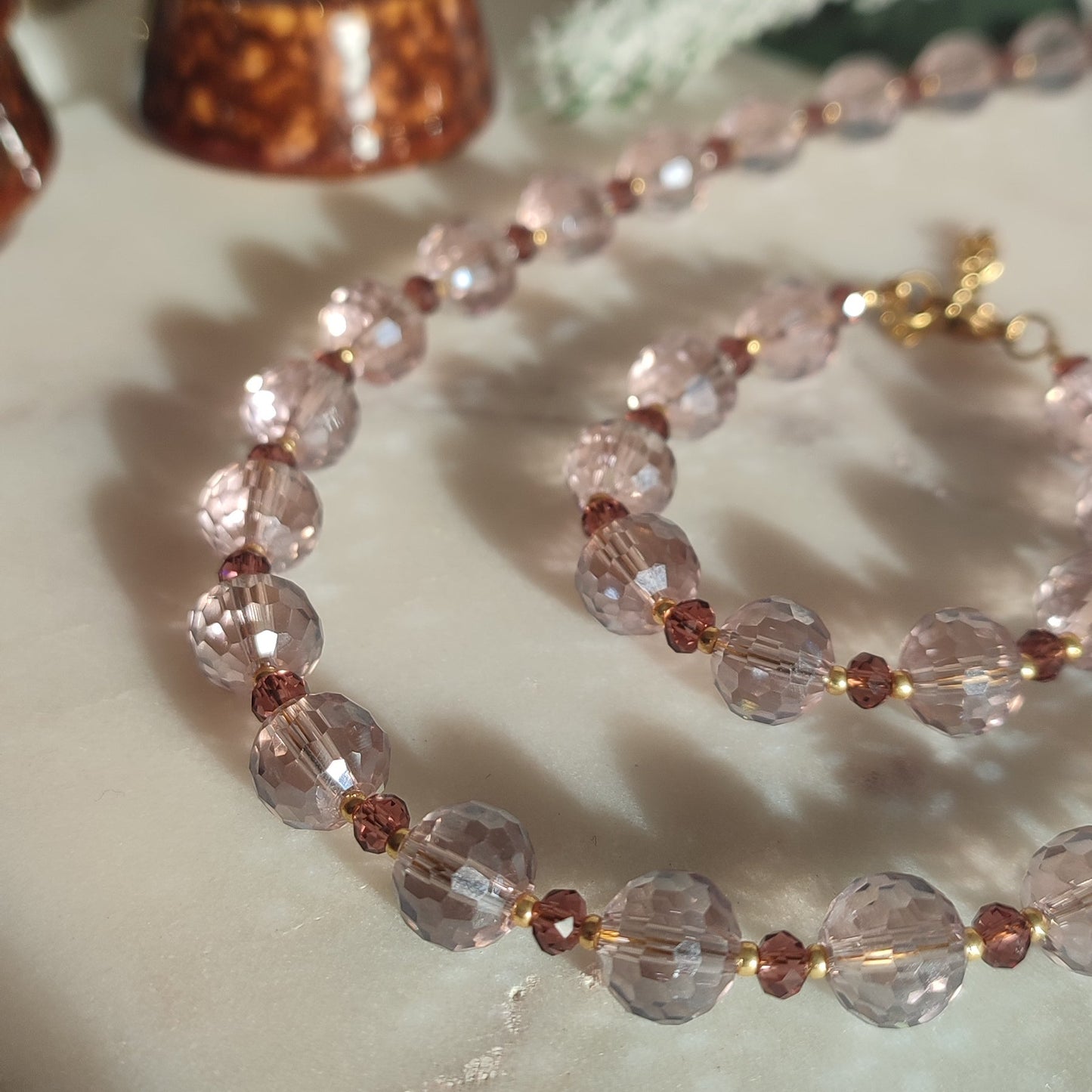 Bracelet Etincelle mauve ; création