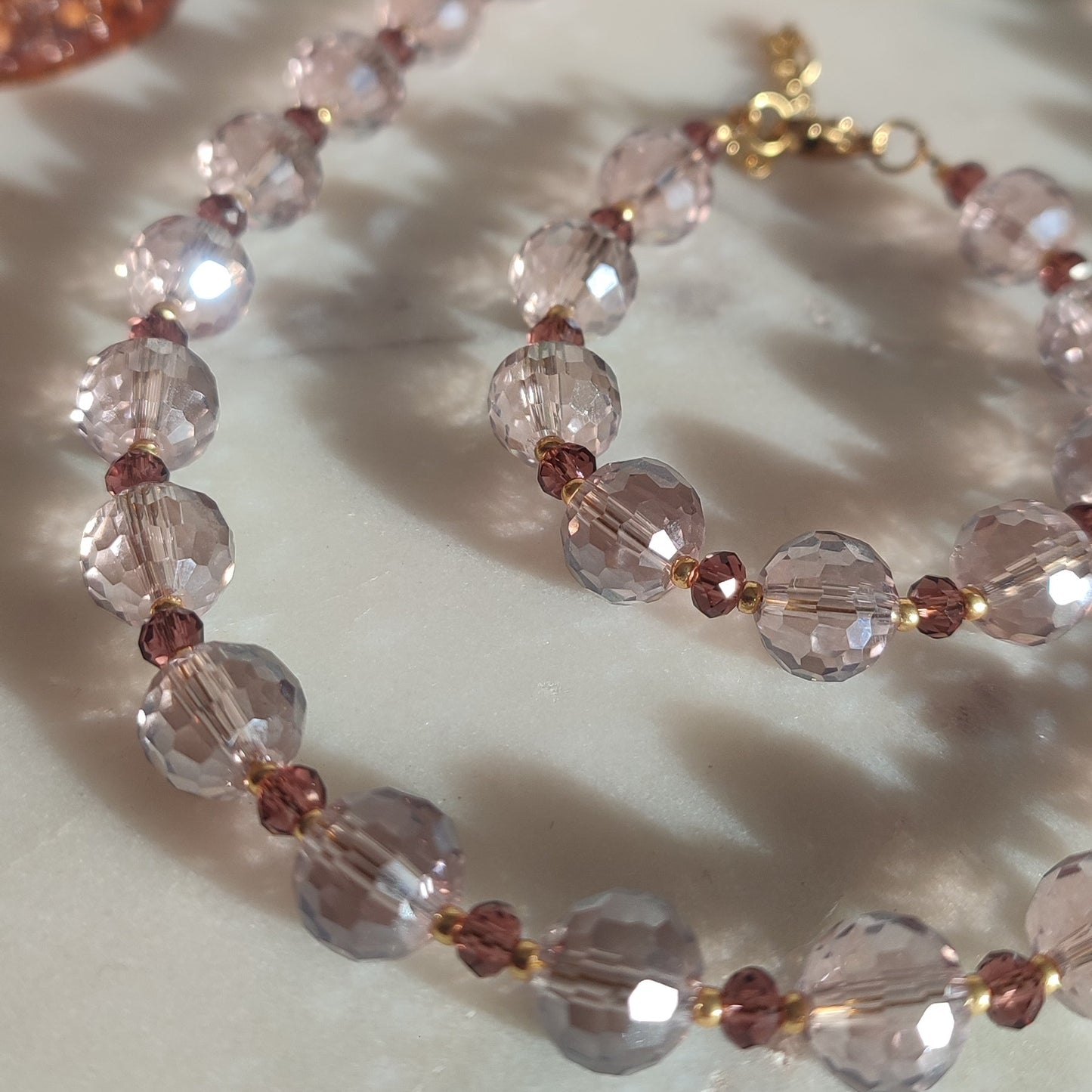 Bracelet Etincelle mauve ; création