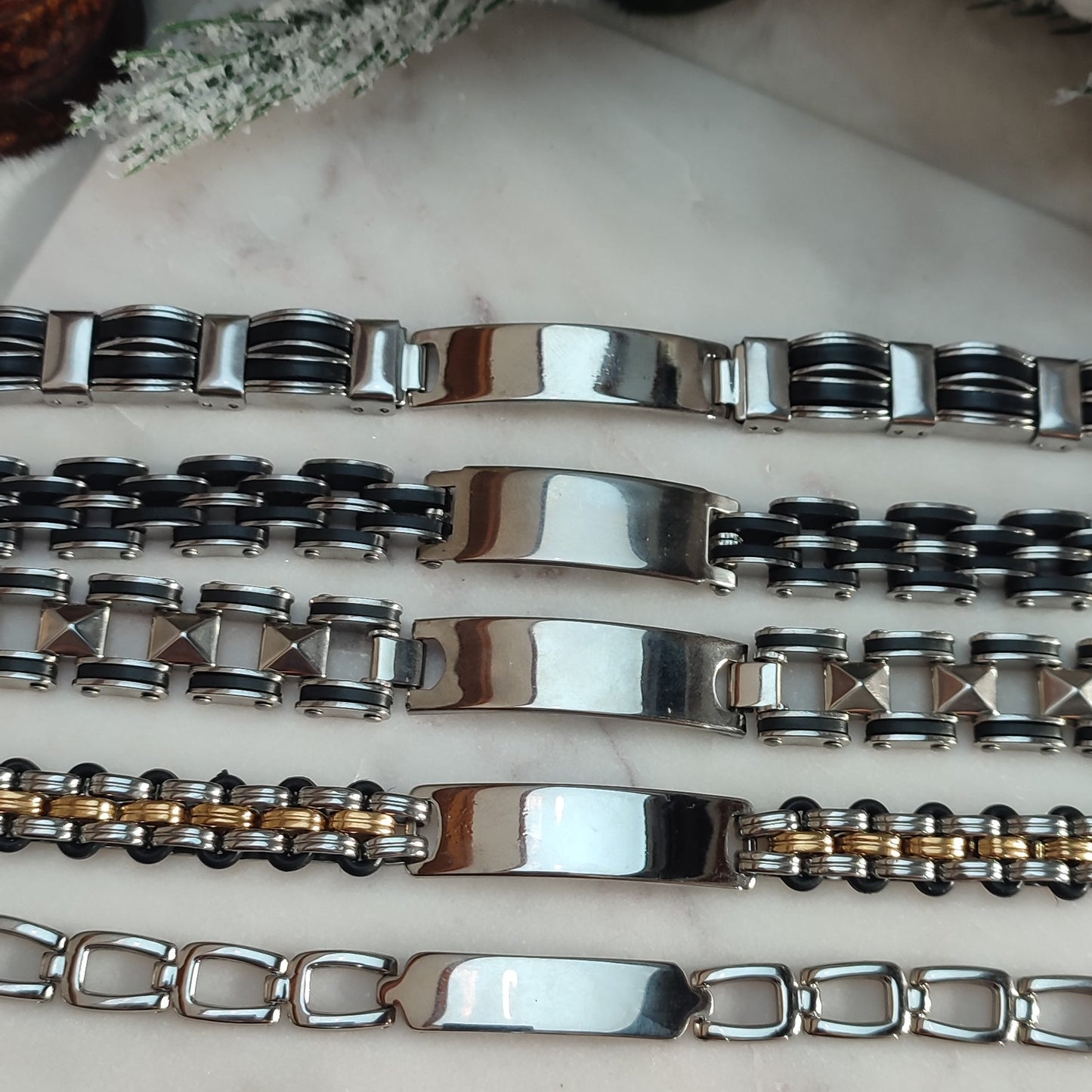 Gourmettes à graver homme