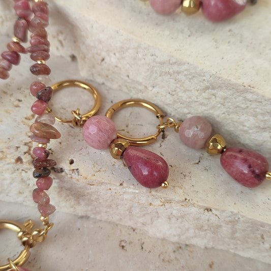 Boucles d'oreilles Fresia ; création