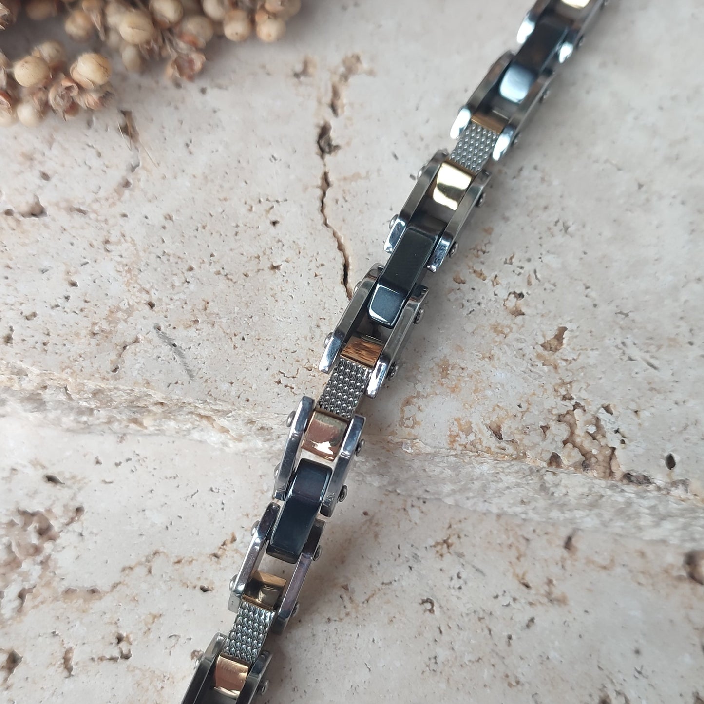 Bracelet trois aciers Tiago