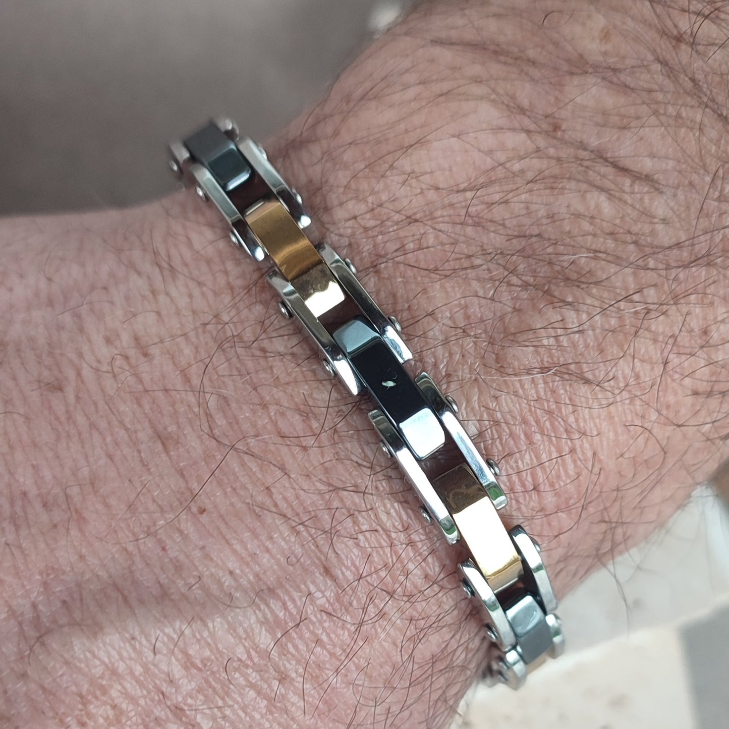 Bracelet trois aciers Tiago