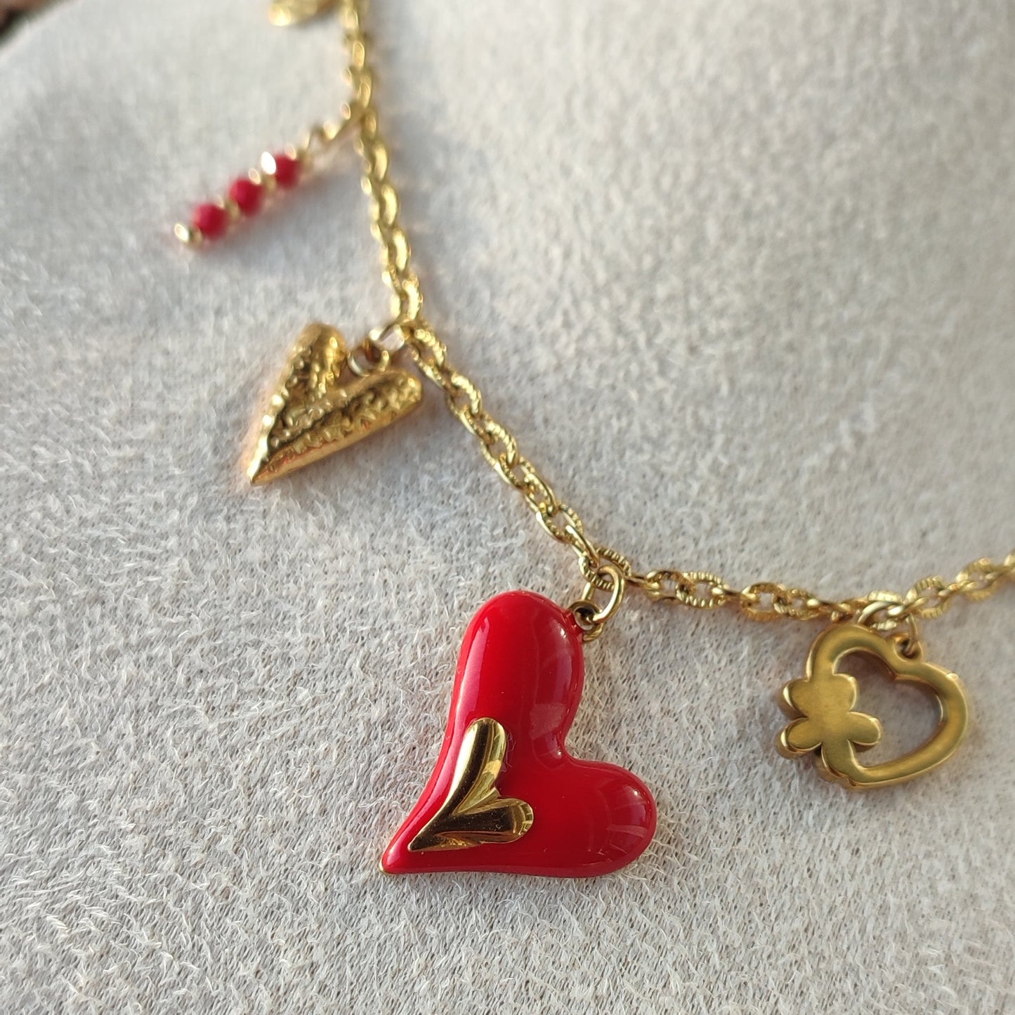 Collier Triple love ; création
