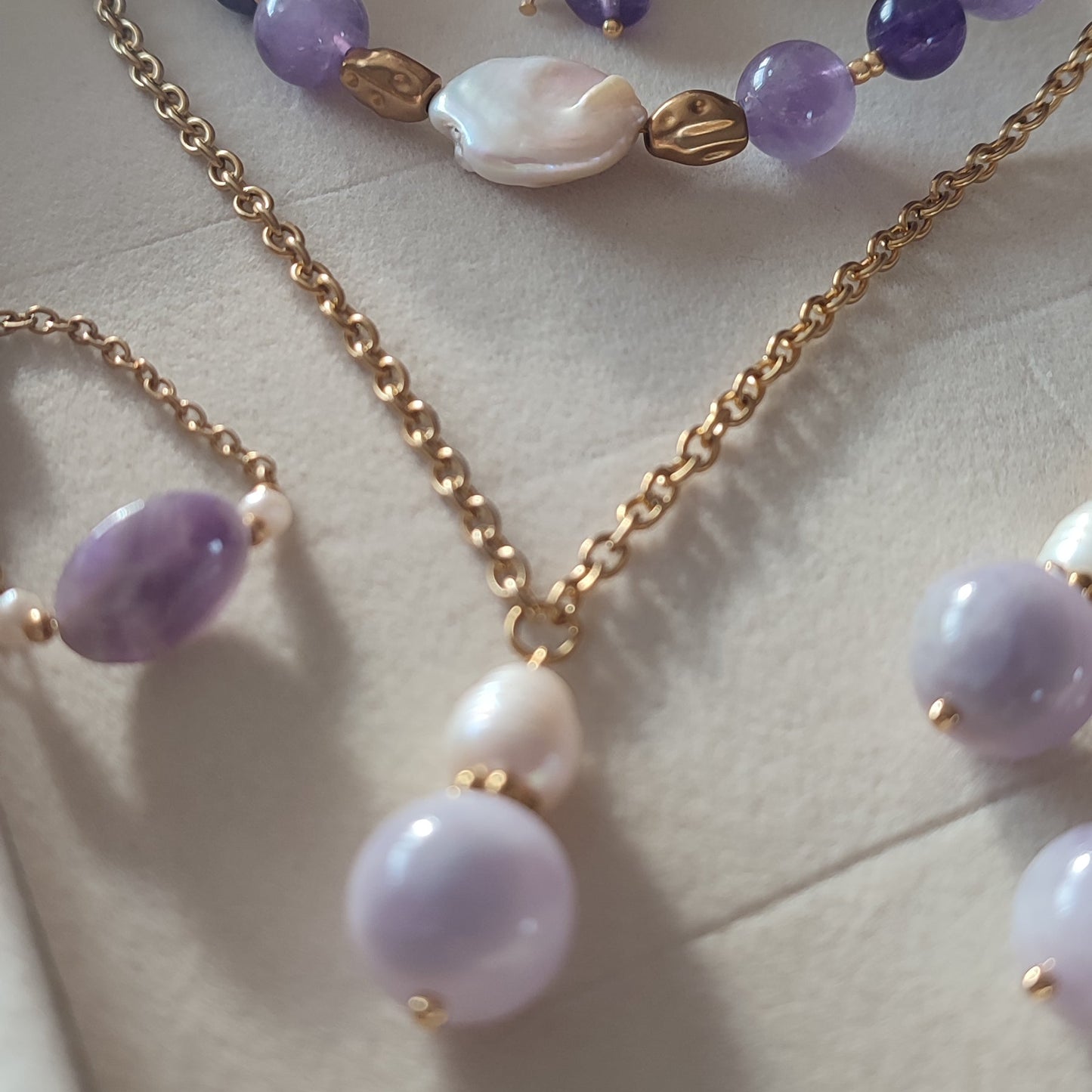 Collier Lavande ; création