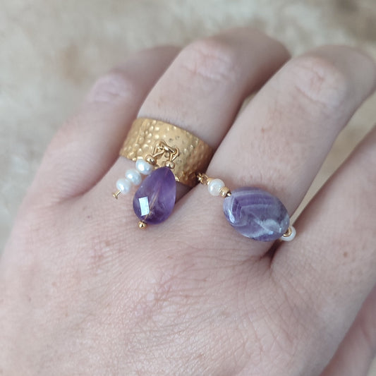 Bague Lavande ; création
