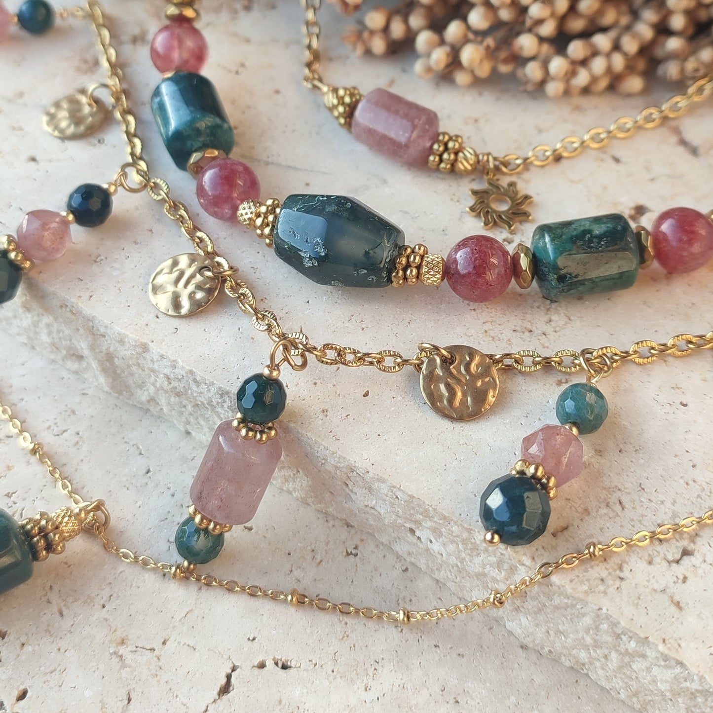 Collier pampilles Elysa ; création