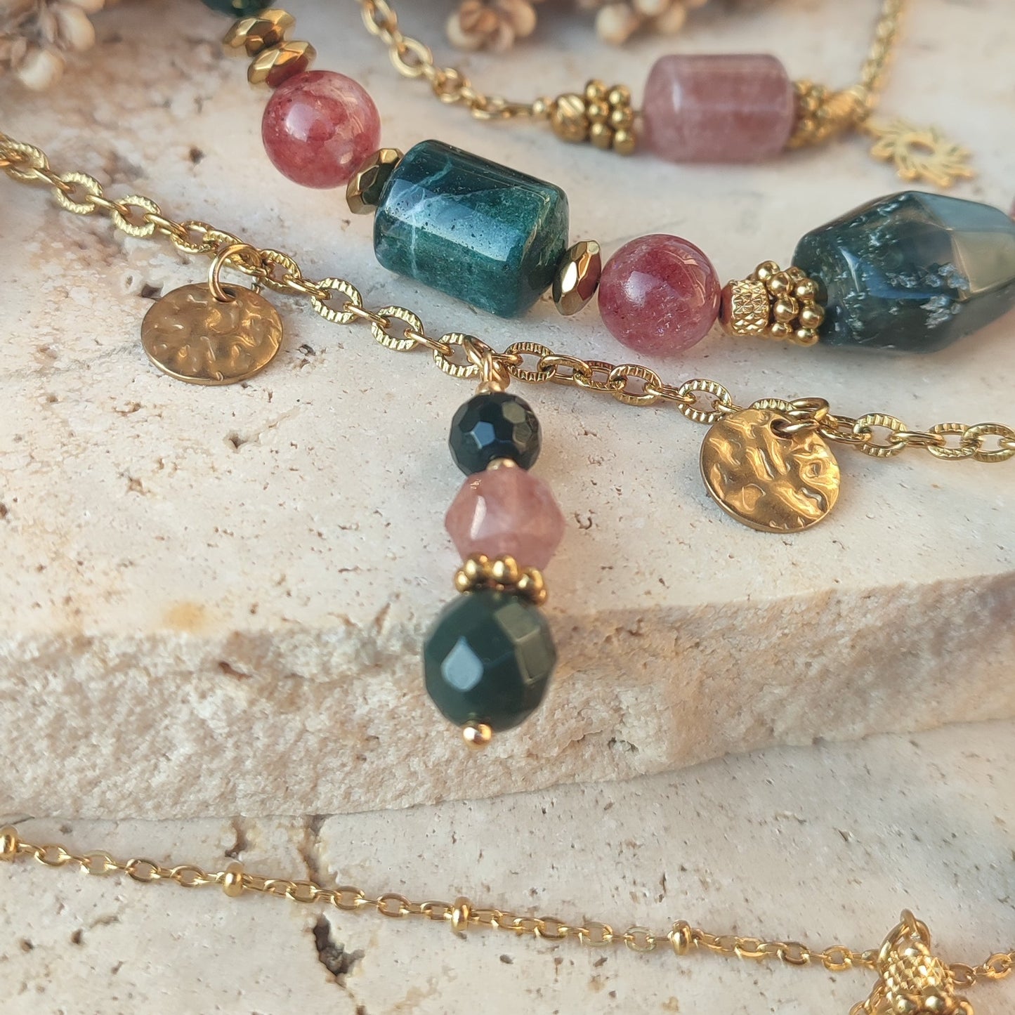 Collier pampilles Elysa ; création