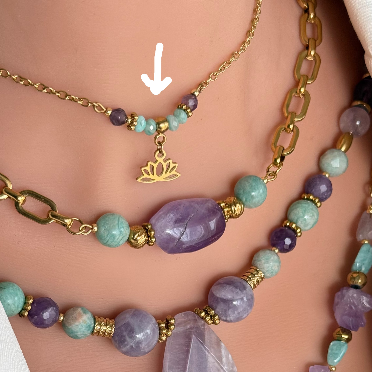 Collier Bahia Lotus ; création