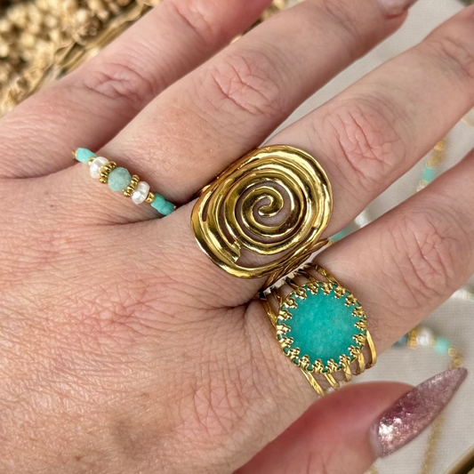 Bague murmure d'opale ; création