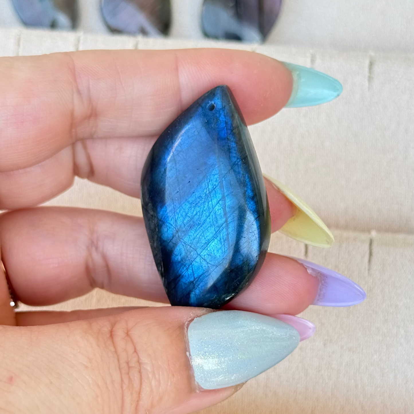 Pendentif Labradorite reflets bleus