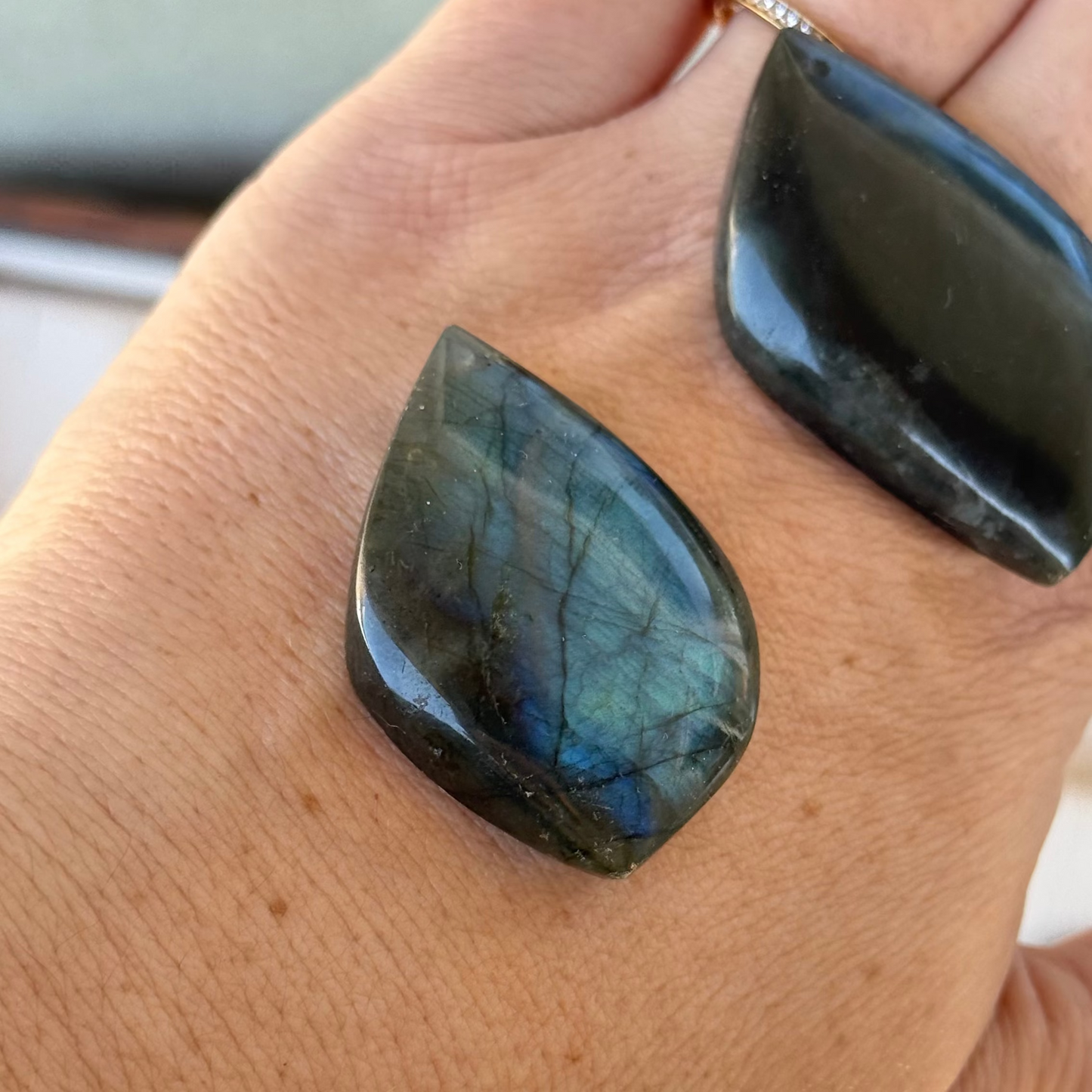 Pendentif Labradorite reflets bleus