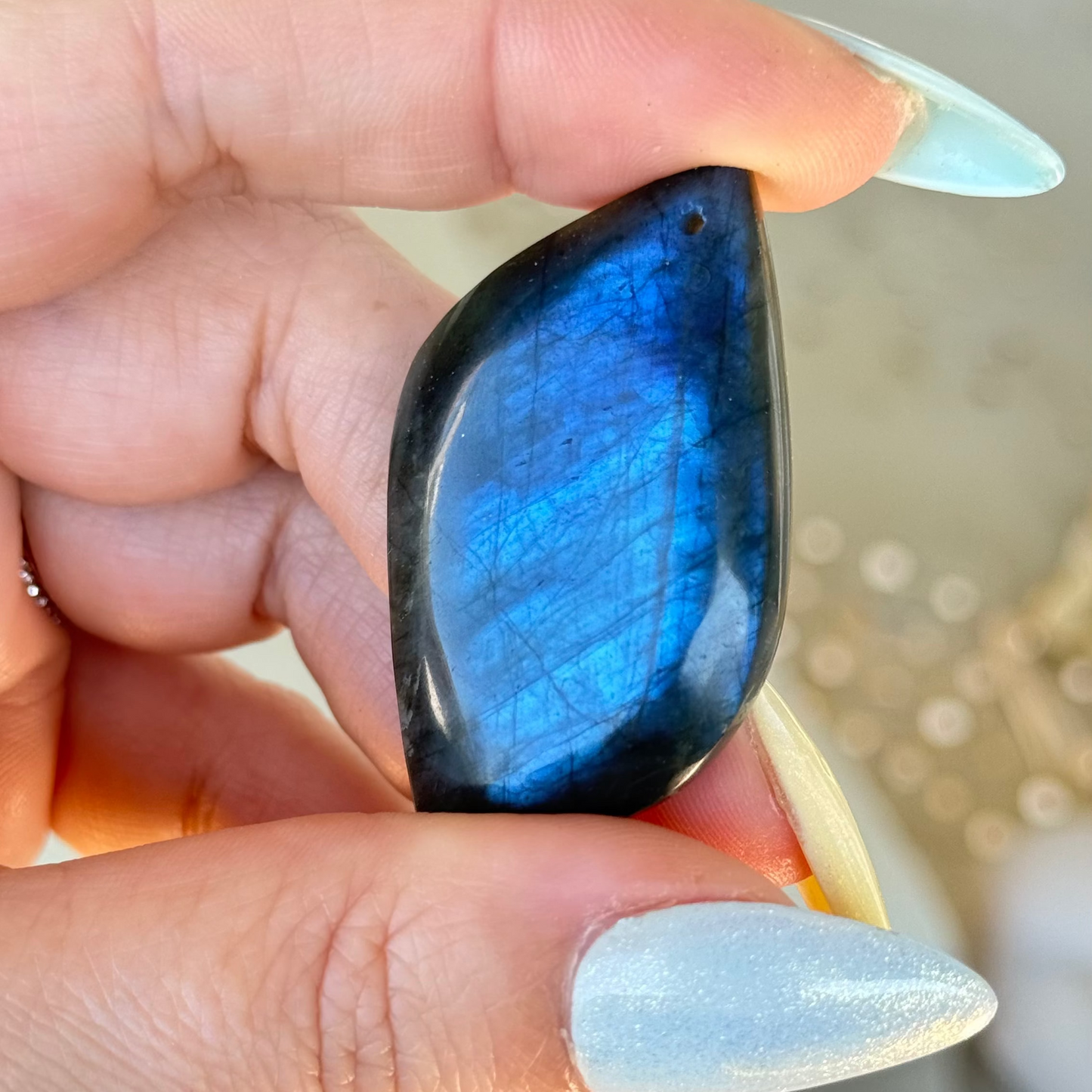 Pendentif Labradorite reflets bleus