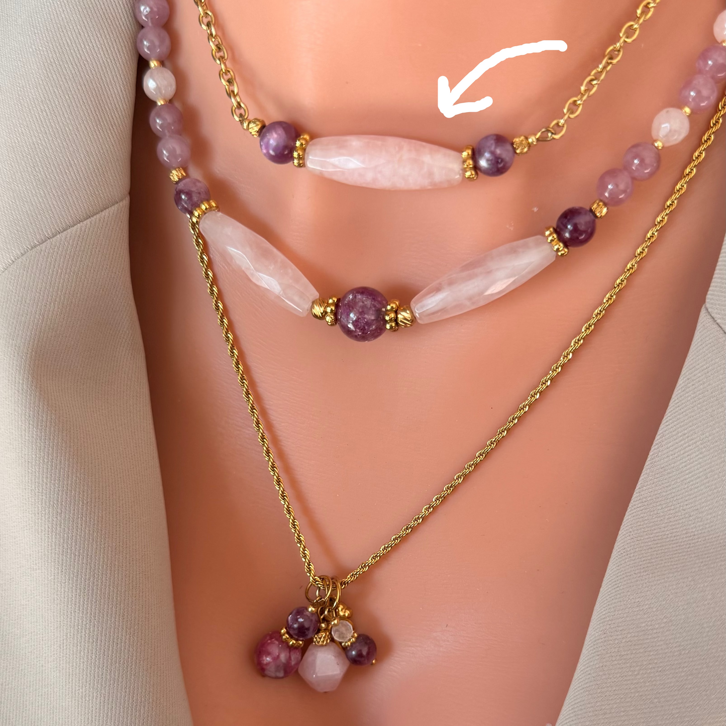Collier baby Ilyna ; création