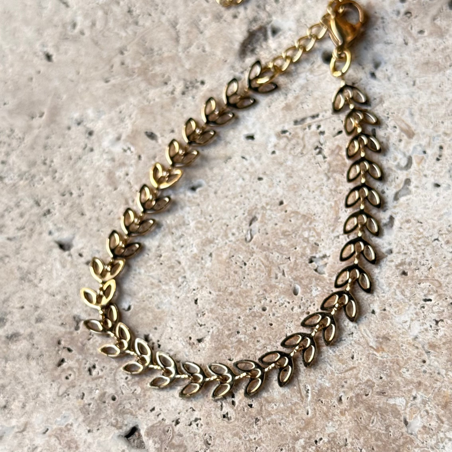 Bracelet Feuille création