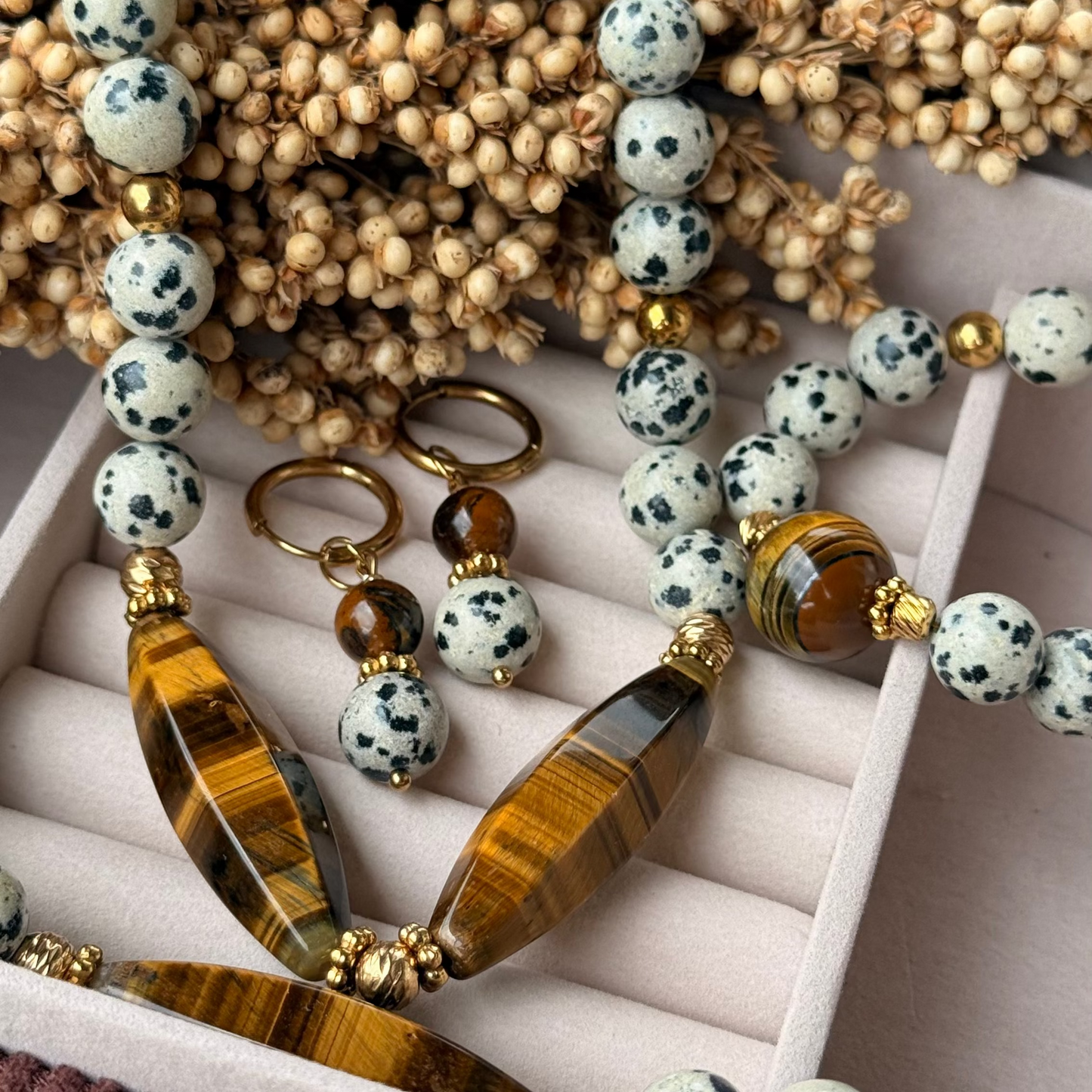 Collier Souffle automnal ; création