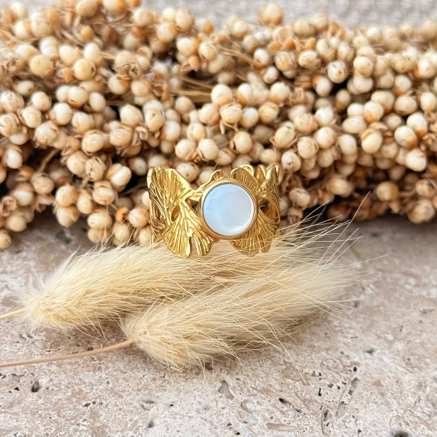 Bague Ginko nacré
