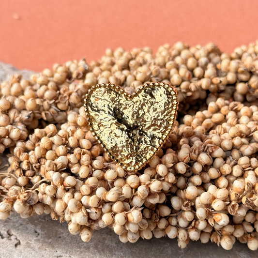 Bague Love martelée