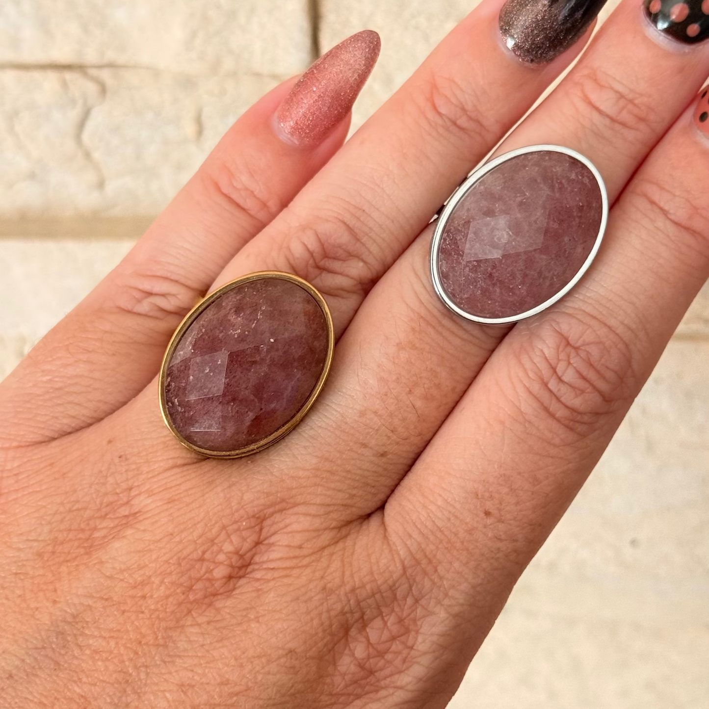 Bague Majestic Quartz Fraise ; création