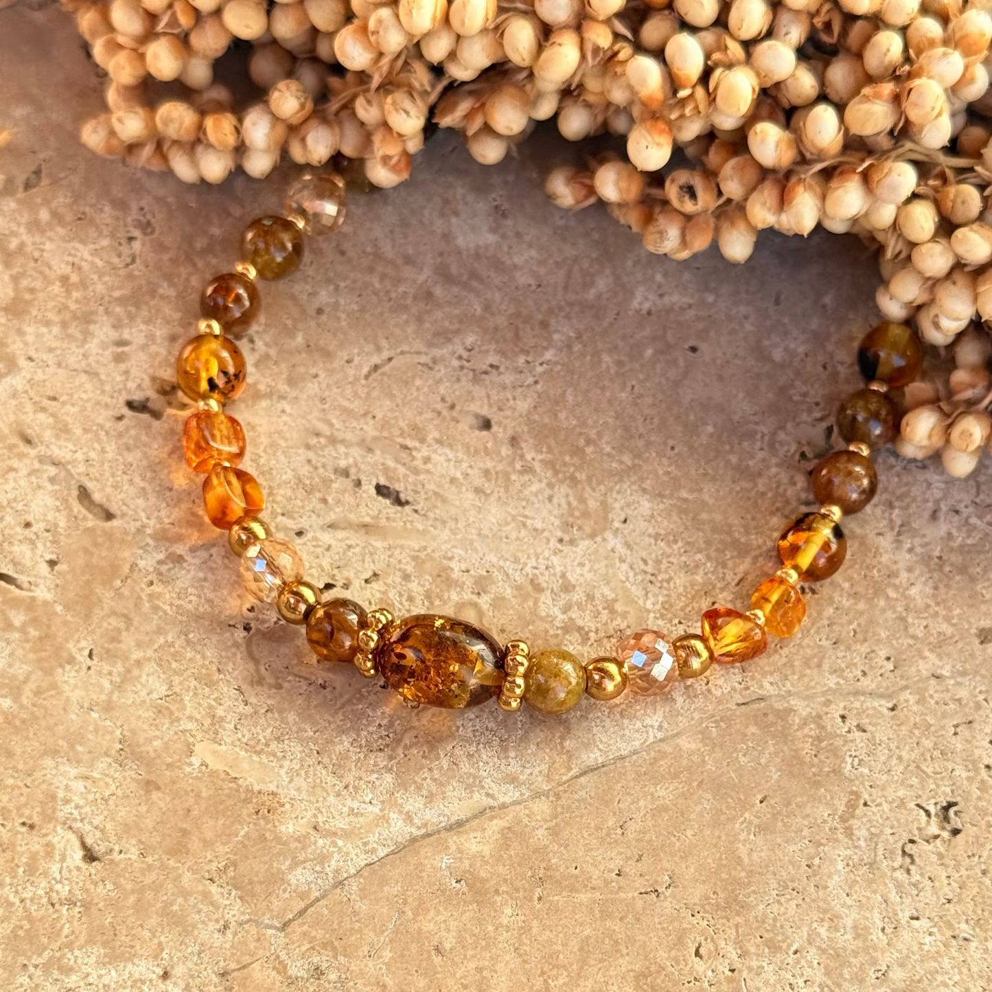 Bracelet Ambre ; création