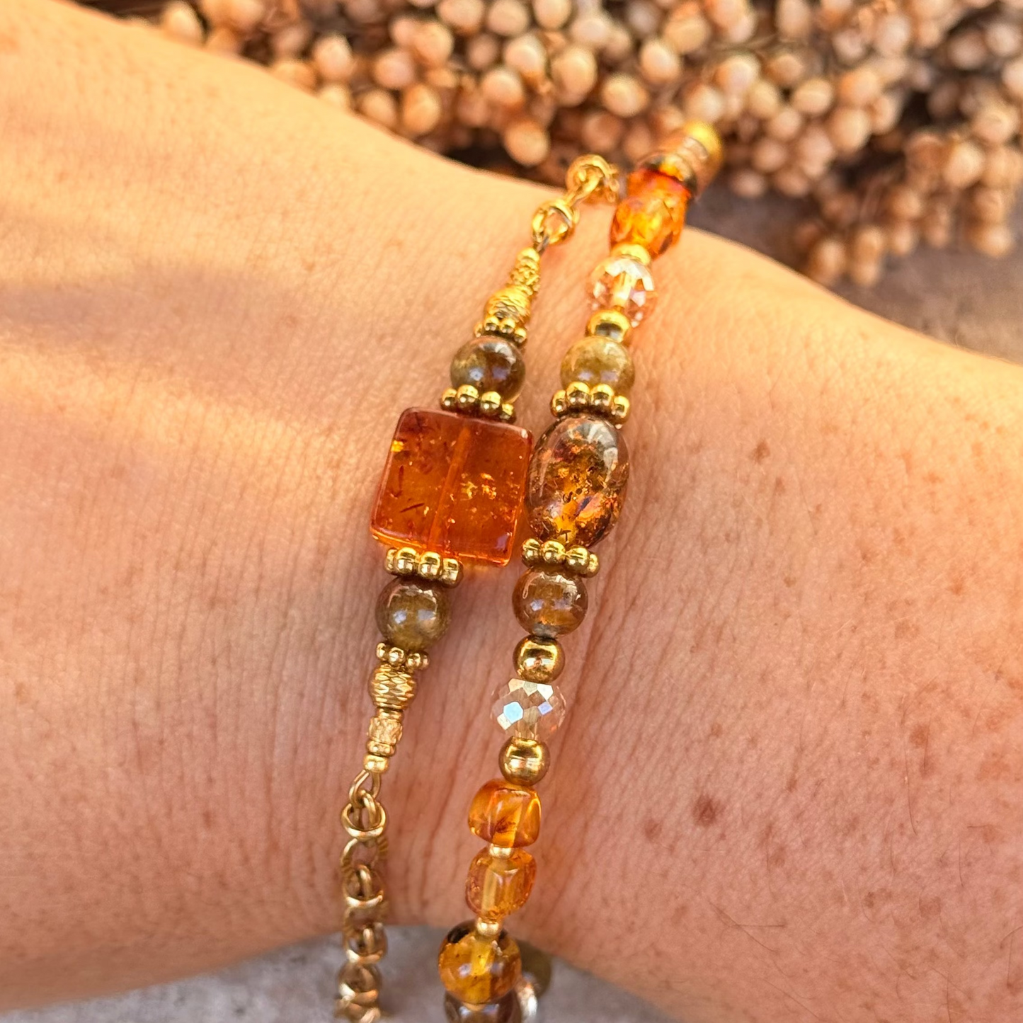 Bracelet baby Ambre ; création