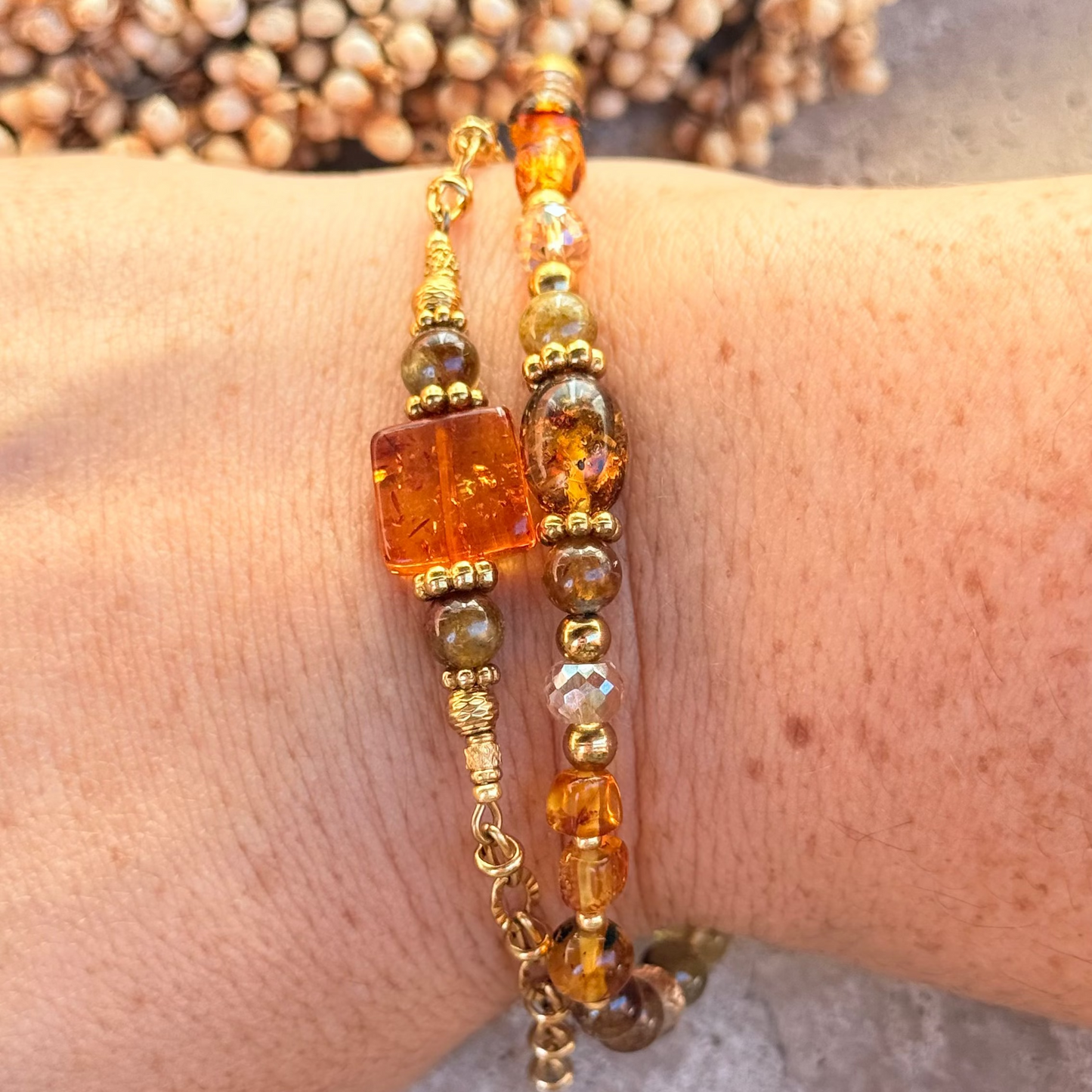Bracelet baby Ambre ; création