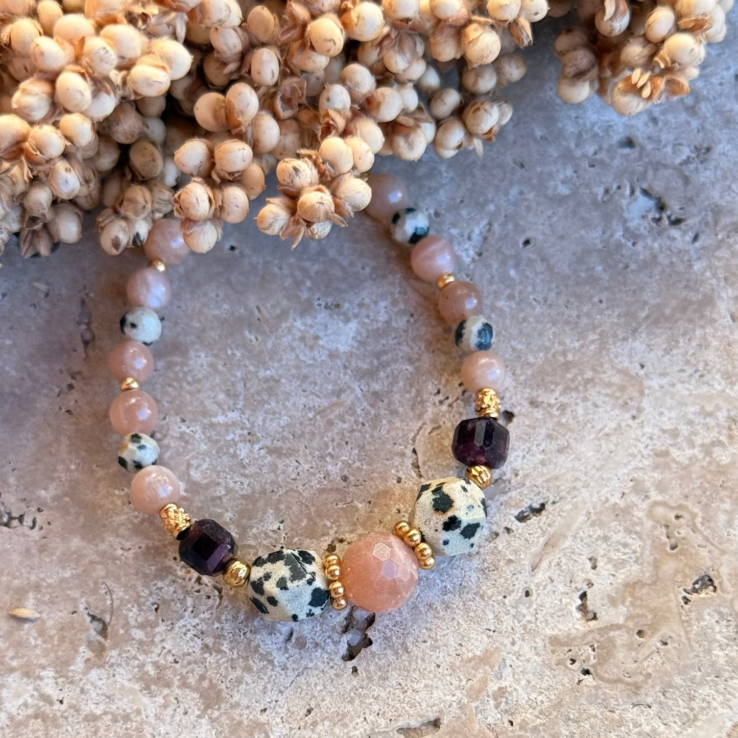 Bracelet Romy peach ; Création
