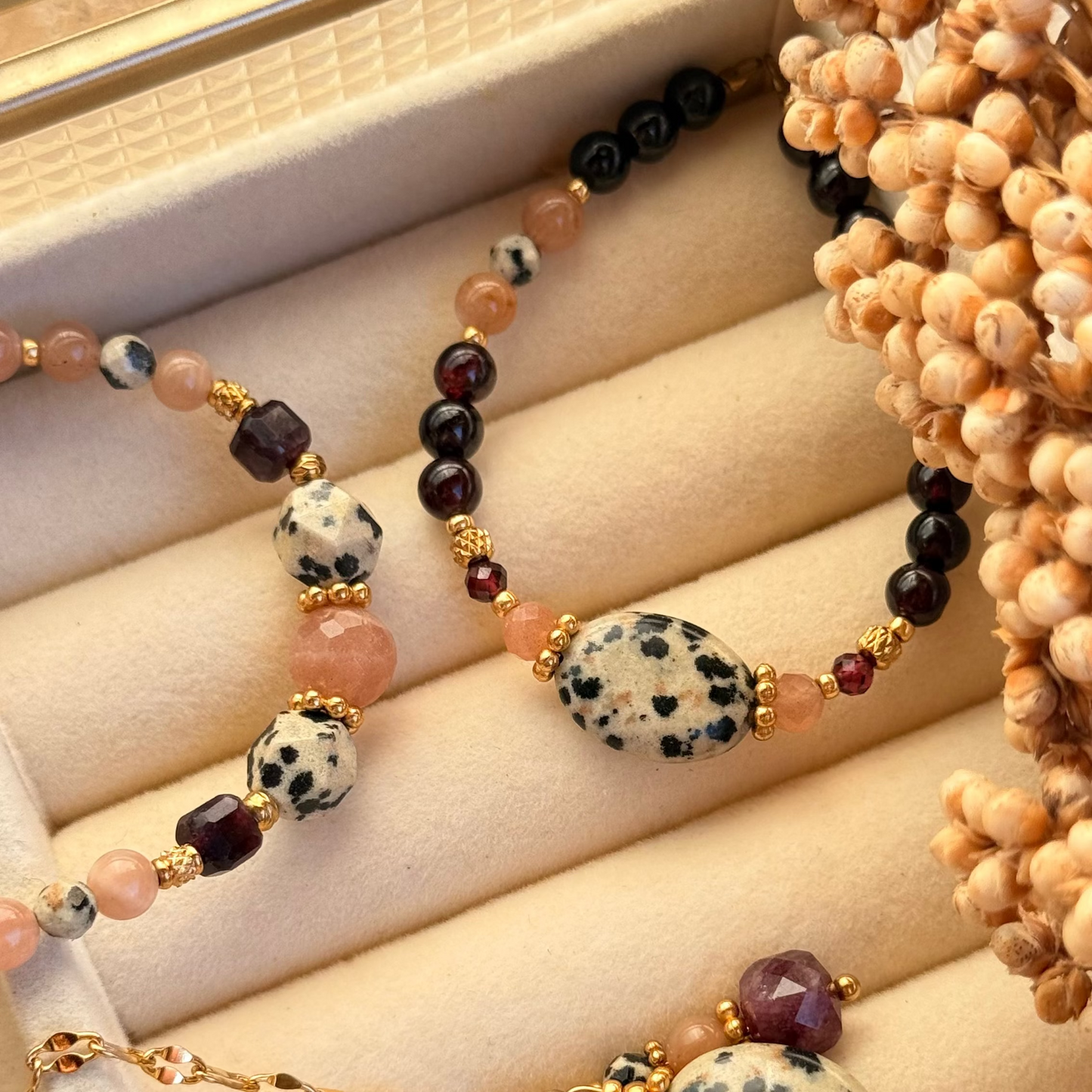Bracelet Romy peach ; Création